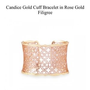 Kendra Scott rose gold and gold filigree adjustable cuff